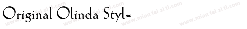 Original Olinda Styl字体转换